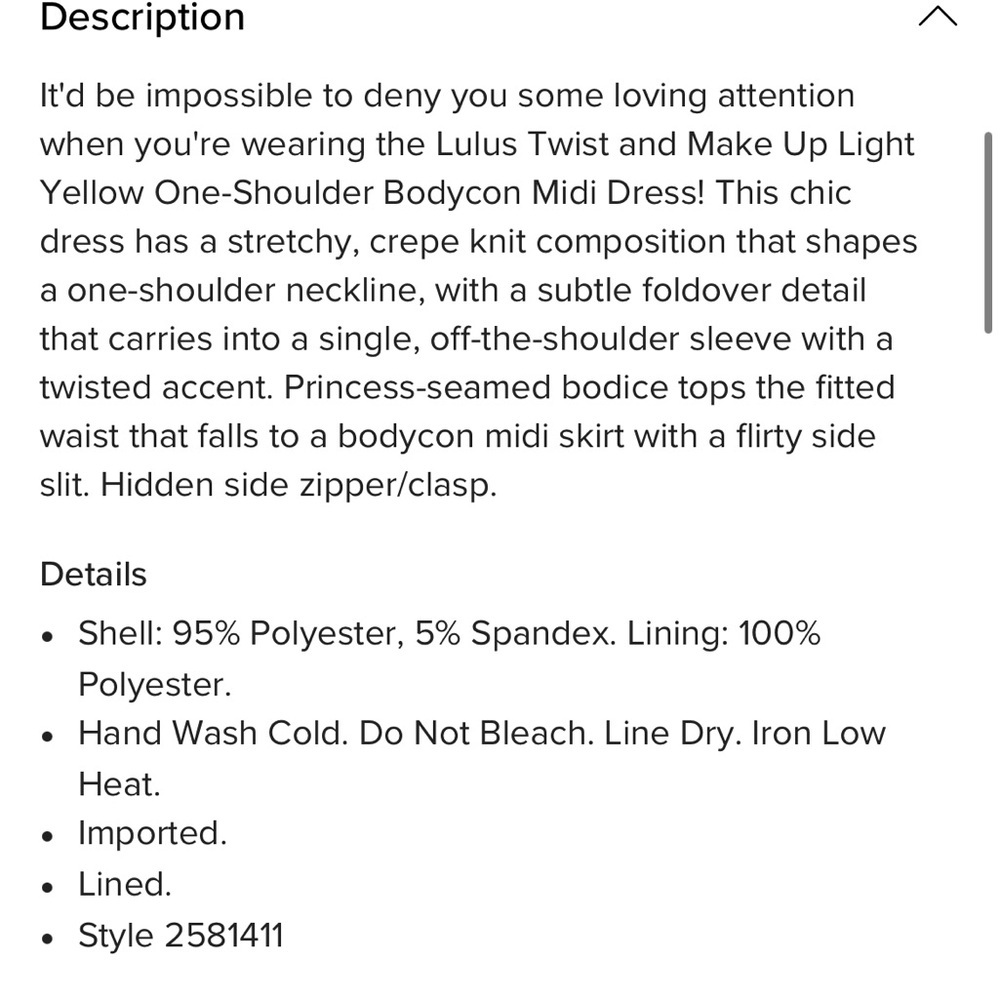 Lulus Twist and Make Up Light Yellow One-Shoulder Bodycon Midi Dress - Picture 6 of 8